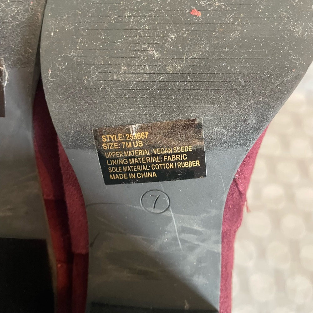 MOVING SALE! Dark maroon heeled Charlotte Russe bootie - Picture 8 of 8